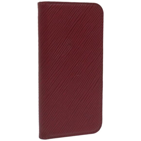 LOUIS VUITTON Epi iPhone X / XS Folio iPhone Case Fuchsia M64468 LV Auth 67902 - Picture 1 of 16